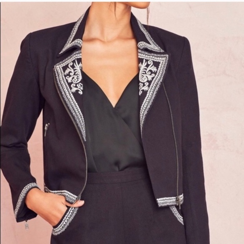 NEW Lovers + Friends Moto Jacket Black Small